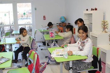 Kinder beim Lernen im Casa Austria - Concordia Sozialprojekte