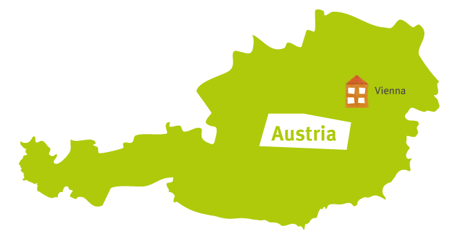 Map of CONCORDIA Day Centres in Austria