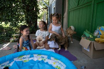 Children from Ukraine in the CONCORDIA centre in Tudora, Moldova